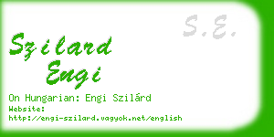 szilard engi business card