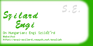 szilard engi business card